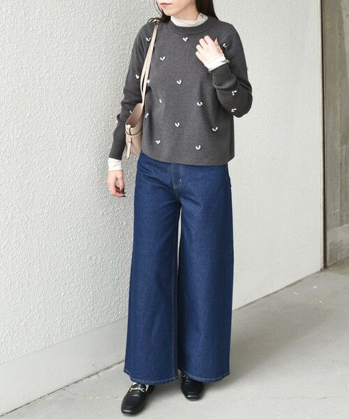 SHIPS / シップス ニット・セーター | SHIPS Colors:〈手洗い可能〉ビジュー クルーネック プルオーバー◇ | 詳細14