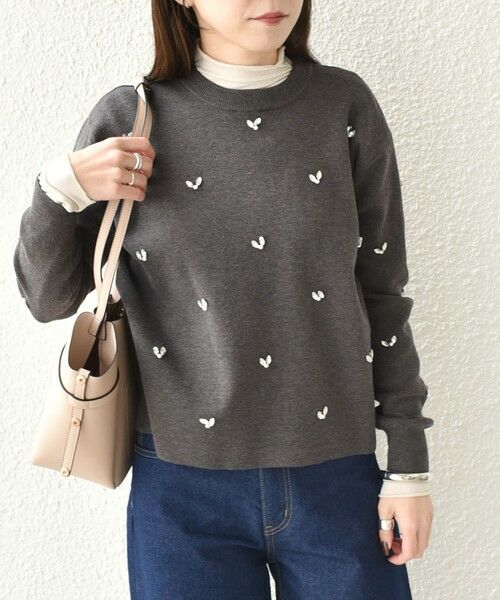 SHIPS / シップス ニット・セーター | SHIPS Colors:〈手洗い可能〉ビジュー クルーネック プルオーバー◇ | 詳細14