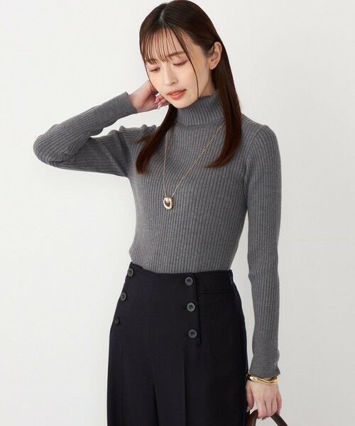 SHIPS / シップス ニット・セーター | SHIPS Colors:14G リブ タートルネック ニット | 詳細9