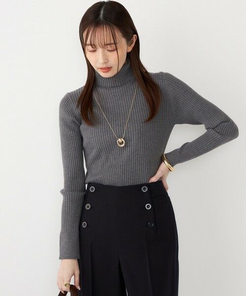 SHIPS / シップス ニット・セーター | SHIPS Colors:14G リブ タートルネック ニット | 詳細10