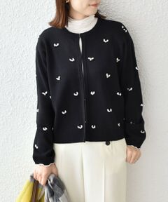 SHIPS / シップス カーディガン・ボレロ | SHIPS Colors:〈手洗い可能〉ビジュー ノーカラー カーディガン◇