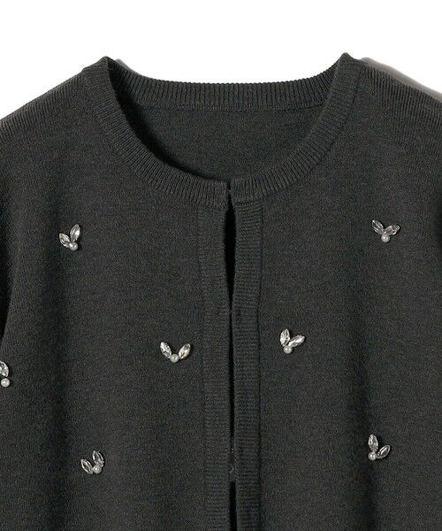 SHIPS / シップス カーディガン・ボレロ | SHIPS Colors:〈手洗い可能〉ビジュー ノーカラー カーディガン◇ | 詳細2