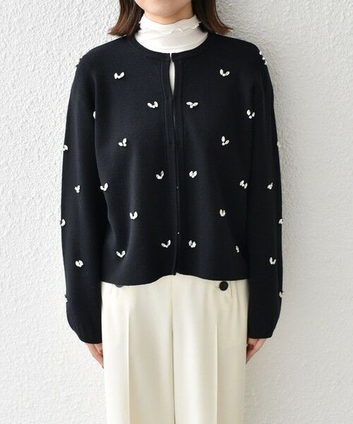 SHIPS / シップス カーディガン・ボレロ | SHIPS Colors:〈手洗い可能〉ビジュー ノーカラー カーディガン◇ | 詳細9