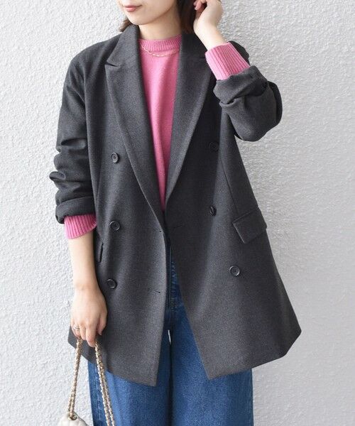 SHIPS / シップス テーラードジャケット | SHIPS Colors:〈手洗い可能〉ダブル ブレスト ジャコット (ジャケットコート） | 詳細12