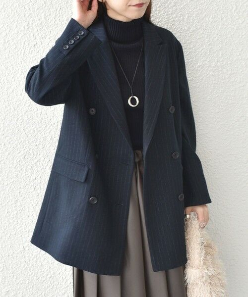 SHIPS / シップス テーラードジャケット | SHIPS Colors:〈手洗い可能〉ダブル ブレスト ジャコット (ジャケットコート） | 詳細22