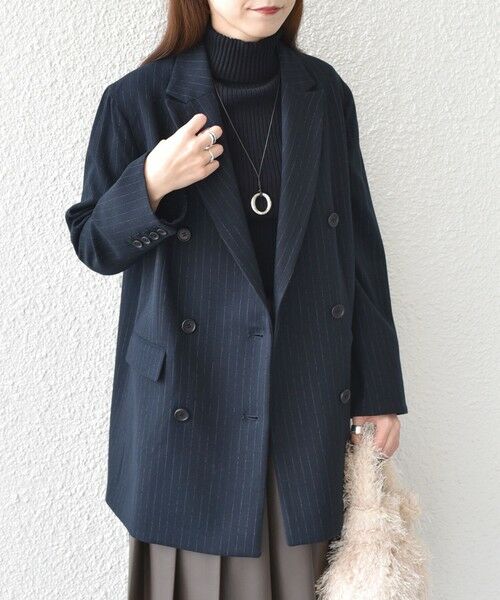 SHIPS / シップス テーラードジャケット | SHIPS Colors:〈手洗い可能〉ダブル ブレスト ジャコット (ジャケットコート） | 詳細23