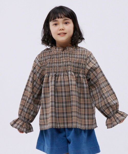 SHIPS / シップス シャツ・ブラウス | SHIPS Colors:〈洗濯機可能〉チェック ギャザー ブラウス(100~140cm) | 詳細13