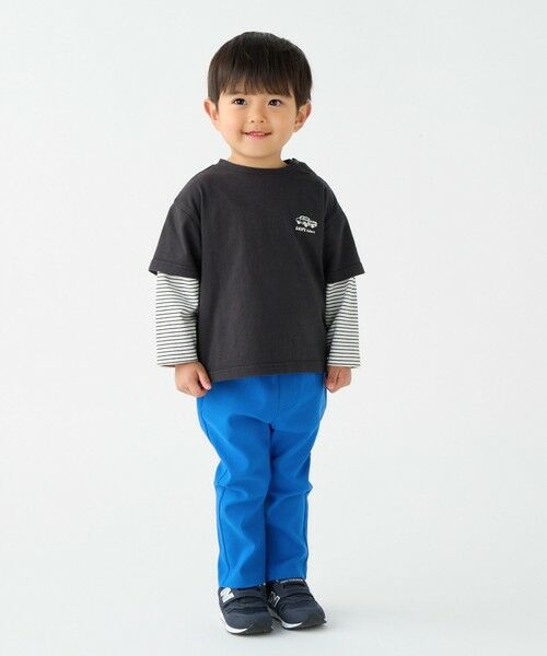 SHIPS / シップス Tシャツ | SHIPS Colors: 80〜130cm / レイヤード プリント ロンT◇ | 詳細5