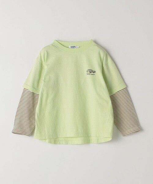 SHIPS / シップス Tシャツ | SHIPS Colors: 80〜130cm / レイヤード プリント ロンT◇ | 詳細6