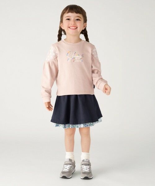 SHIPS / シップス スウェット | SHIPS Colors: 80〜130cm / ショルダー レース ロゴ スウェット◇ | 詳細7