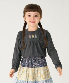 SHIPS / シップス Tシャツ | SHIPS Colors: 80〜130cm / フラワー エンブロイダリー ロンT◇