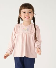 SHIPS / シップス Tシャツ | SHIPS Colors: 80〜130cm / フラワー エンブロイダリー ロンT◇