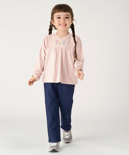 SHIPS / シップス Tシャツ | SHIPS Colors: 80〜130cm / フラワー エンブロイダリー ロンT◇ | 詳細12