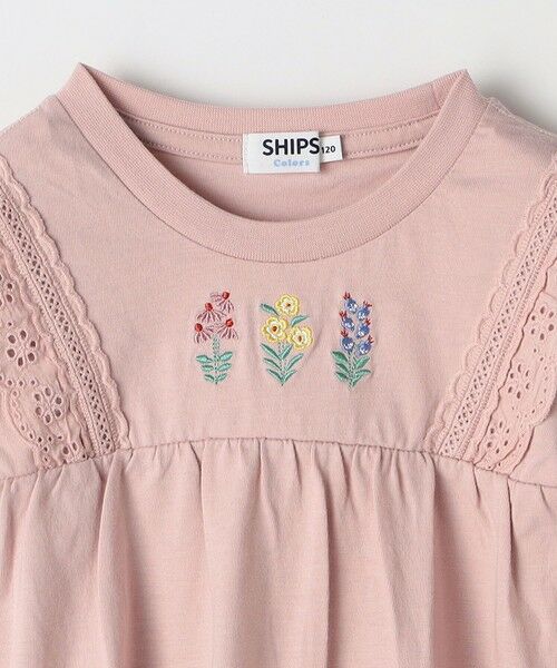 SHIPS / シップス Tシャツ | SHIPS Colors: 80〜130cm / フラワー エンブロイダリー ロンT◇ | 詳細6