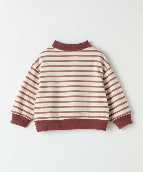 SHIPS / シップス Tシャツ | SHIPS Colors:80〜130cm / ミニ裏毛 ボーダー モックネック トップス | 詳細7