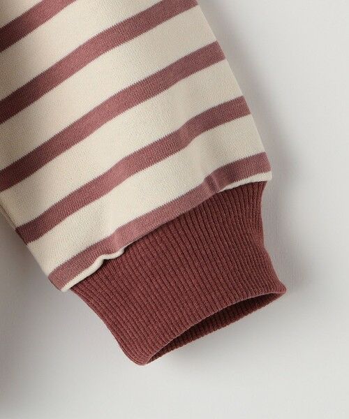 SHIPS / シップス Tシャツ | SHIPS Colors:80〜130cm / ミニ裏毛 ボーダー モックネック トップス | 詳細9