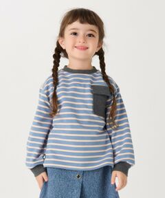 SHIPS / シップス Tシャツ | SHIPS Colors: 80〜130cm / ミニ裏毛 ボーダー ポケット トップス