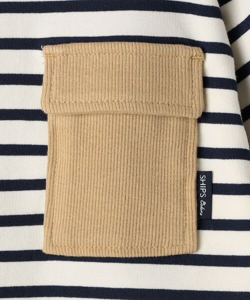 SHIPS / シップス Tシャツ | SHIPS Colors: 80〜130cm / ミニ裏毛 ボーダー ポケット トップス | 詳細2