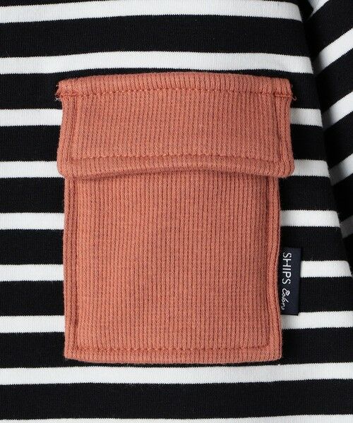 SHIPS / シップス Tシャツ | SHIPS Colors: 80〜130cm / ミニ裏毛 ボーダー ポケット トップス | 詳細5