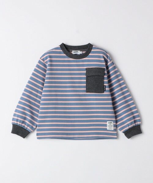SHIPS / シップス Tシャツ | SHIPS Colors: 80〜130cm / ミニ裏毛 ボーダー ポケット トップス | 詳細7