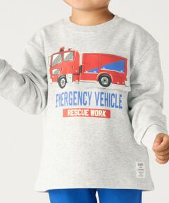 SHIPS / シップス スウェット | SHIPS Colors: 80〜130cm / エマージェンシー ビハイクル(消防車) スウェット