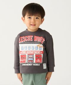 SHIPS / シップス スウェット | SHIPS Colors: 80〜130cm / エマージェンシー ビハイクル(消防車) スウェット