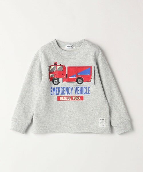 SHIPS / シップス スウェット | SHIPS Colors: 80〜130cm / エマージェンシー ビハイクル(消防車) スウェット | 詳細1