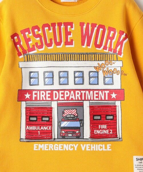SHIPS / シップス スウェット | SHIPS Colors: 80〜130cm / エマージェンシー ビハイクル(消防車) スウェット | 詳細13