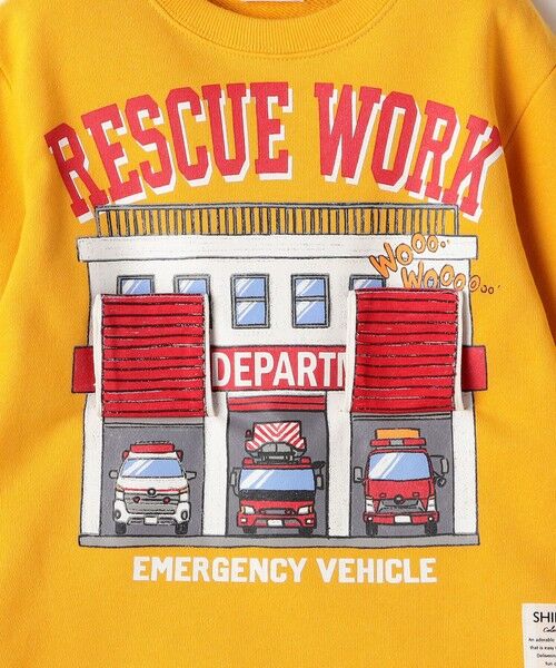 SHIPS / シップス スウェット | SHIPS Colors: 80〜130cm / エマージェンシー ビハイクル(消防車) スウェット | 詳細14