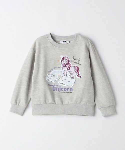 SHIPS / シップス スウェット | SHIPS Colors: 100〜130cm /〈手洗い可能〉スパンコール スウェット◇ | 詳細1