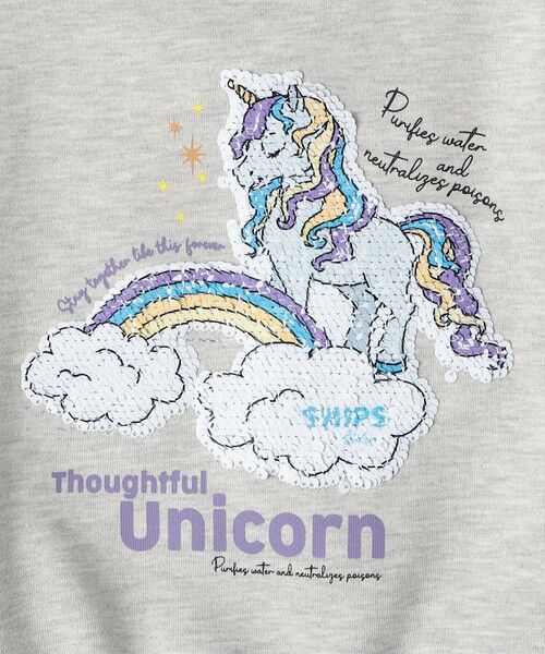 SHIPS / シップス スウェット | SHIPS Colors: 100〜130cm /〈手洗い可能〉スパンコール スウェット◇ | 詳細3