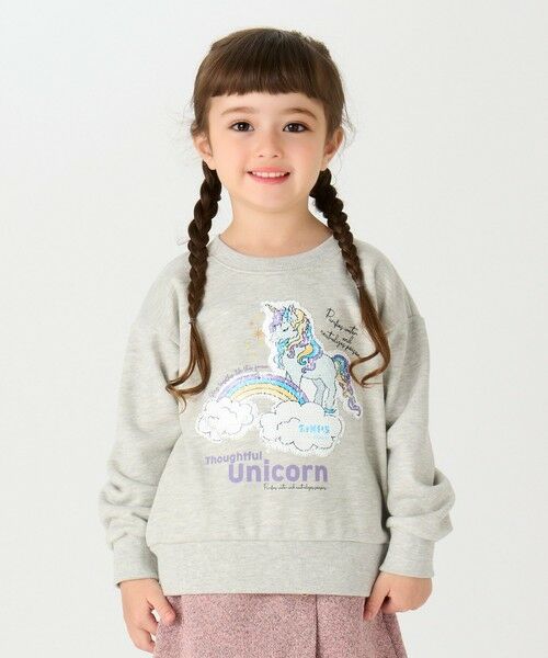 SHIPS / シップス スウェット | SHIPS Colors: 100〜130cm /〈手洗い可能〉スパンコール スウェット◇ | 詳細6