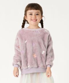 SHIPS / シップス Tシャツ | SHIPS Colors: 90~140cm /〈洗濯機可能〉 ロゴ刺繍 ボア スウェット◇