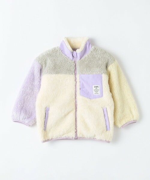 SHIPS / シップス ブルゾン | 《新色予約》SHIPS Colors:90〜140cm /〈洗濯機可能〉ボアジップ ジャケット◇(ナチュラル)