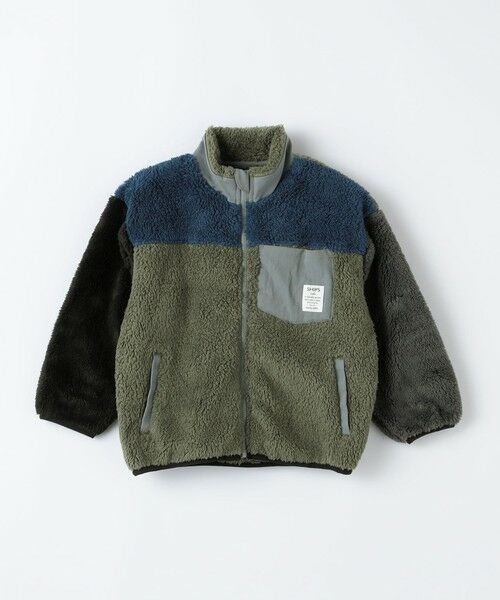 SHIPS / シップス ブルゾン | 《新色予約》SHIPS Colors:90〜140cm /〈洗濯機可能〉ボアジップ ジャケット◇(オリーブ)