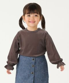 SHIPS / シップス カットソー | SHIPS Colors:90〜140cm /〈洗濯機可能〉シアー ベロア トップス◇