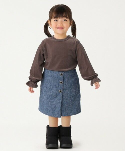 SHIPS / シップス カットソー | SHIPS Colors:90〜140cm /〈洗濯機可能〉シアー ベロア トップス◇ | 詳細3