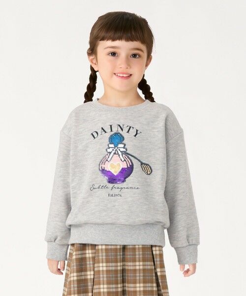 SHIPS / シップス スウェット | 《一部追加予約》SHIPS Colors:100〜130cm / スパンコール スウェット(ナチュラル)