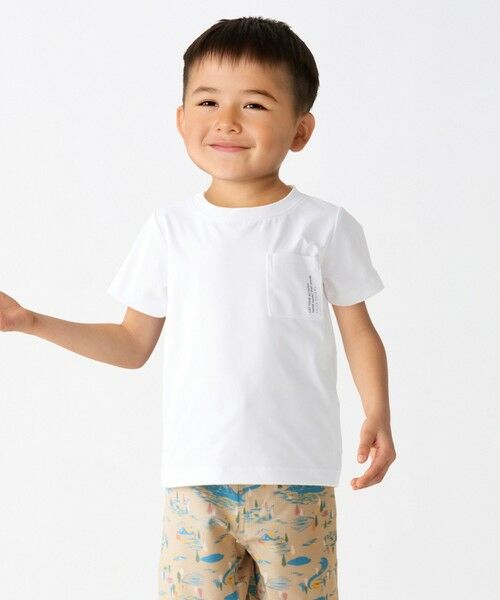 SHIPS / シップス Tシャツ | SHIPS Colors:〈紫外線防止・遮熱・速乾〉80〜130cm / ラッシュガード Tシャツ(ライトホワイト)