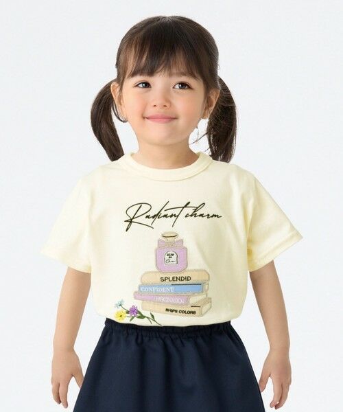 SHIPS / シップス Tシャツ | SHIPS Colors:80〜130cm / パッチワーク プリント Tシャツ◇(イエロー)