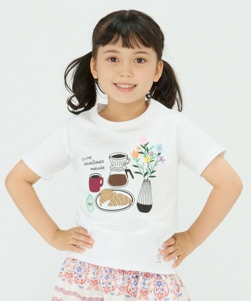 SHIPS / シップス Tシャツ | SHIPS Colors:パッチワーク プリント TEE(80〜130cm)◇(ホワイト)