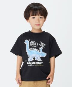 SHIPS / シップス Tシャツ | 《一部追加予約》SHIPS Colors:スパンコール ステッチ プリント TEE(100~130cm)◆
