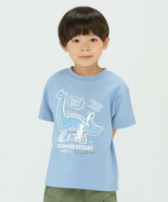 SHIPS / シップス Tシャツ | 《一部追加予約》SHIPS Colors:スパンコール ステッチ プリント TEE(100~130cm)◆