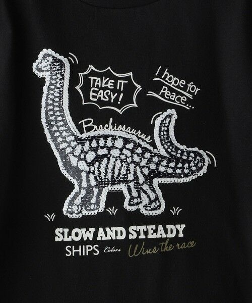 SHIPS / シップス Tシャツ | 《一部追加予約》SHIPS Colors:スパンコール ステッチ プリント TEE(100~130cm)◆ | 詳細3