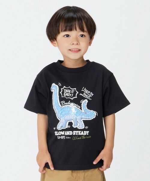 SHIPS / シップス Tシャツ | 《一部追加予約》SHIPS Colors:スパンコール ステッチ プリント TEE(100~130cm)◆ | 詳細5