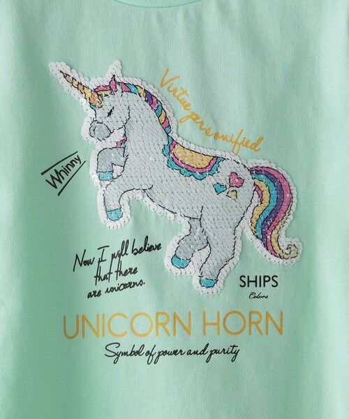SHIPS / シップス Tシャツ | 《一部追加予約》SHIPS Colors:スパンコール ステッチ プリント TEE(100~130cm)◆ | 詳細9