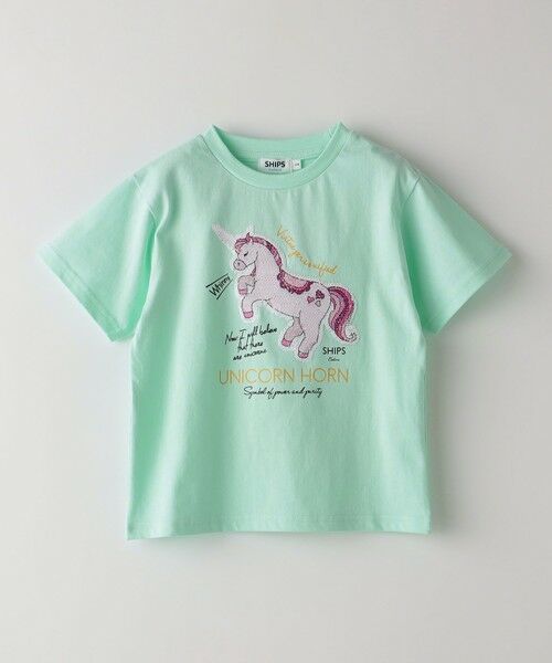 SHIPS / シップス Tシャツ | 《一部追加予約》SHIPS Colors:スパンコール ステッチ プリント TEE(100~130cm)◆ | 詳細7
