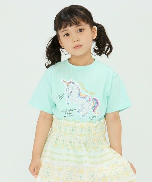 SHIPS / シップス Tシャツ | 《一部追加予約》SHIPS Colors:スパンコール ステッチ プリント TEE(100~130cm)◆ | 詳細12