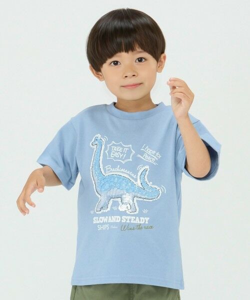 SHIPS / シップス Tシャツ | 《一部追加予約》SHIPS Colors:スパンコール ステッチ プリント TEE(100~130cm)◆ | 詳細18