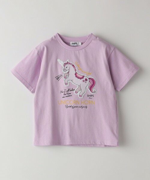SHIPS / シップス Tシャツ | 《一部追加予約》SHIPS Colors:スパンコール ステッチ プリント TEE(100~130cm)◆ | 詳細22